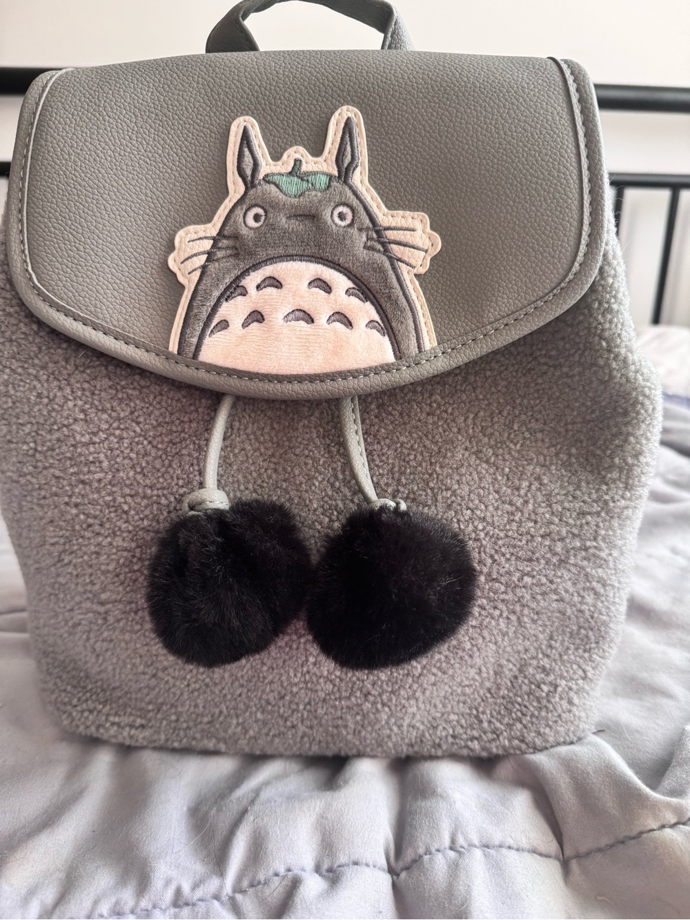 Brand New Studio Ghibli My Neighbor Totoro Sherpa Slouch Mini Backpack